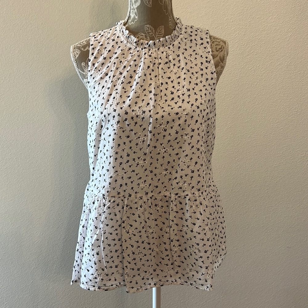 Loft peplum sleeveless top
